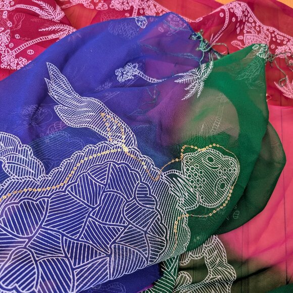 Pareo / Beach Wrap Skirt / Sarong / Beach Cover - Picture 6 of 7